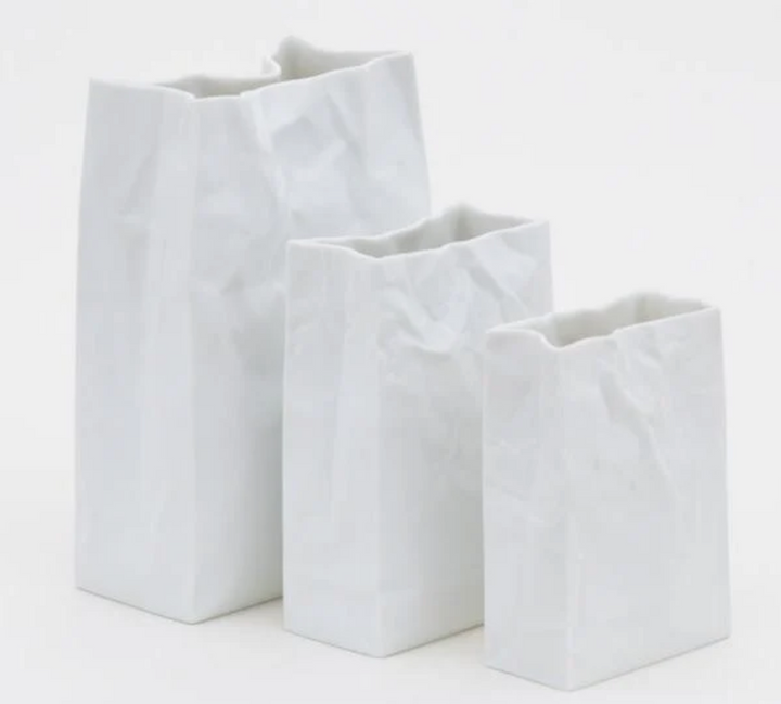 Ceramic Japan - Crinkle Vase White