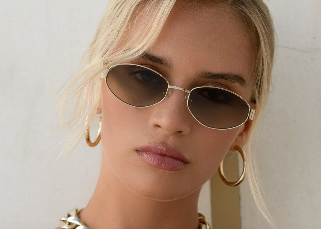 Soho Sunglass-Gold/Green