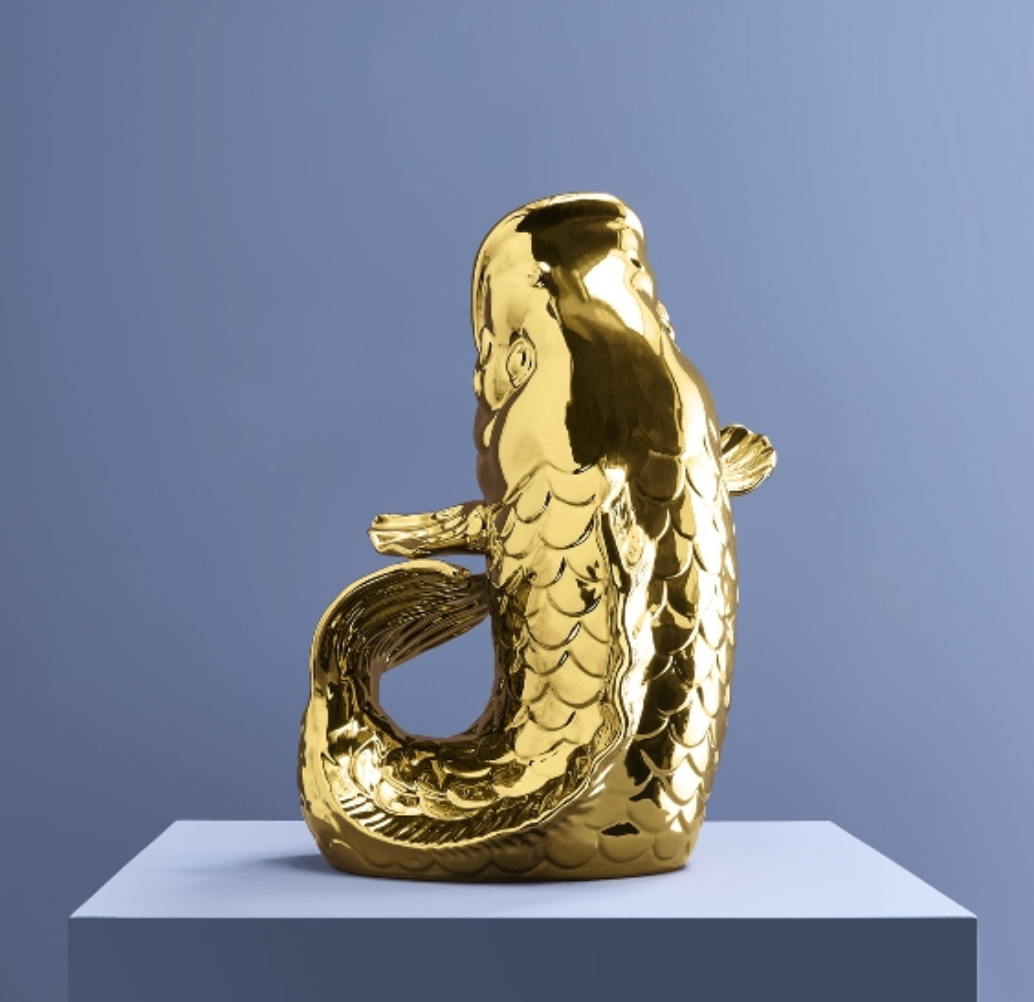 Gold Fish Vase