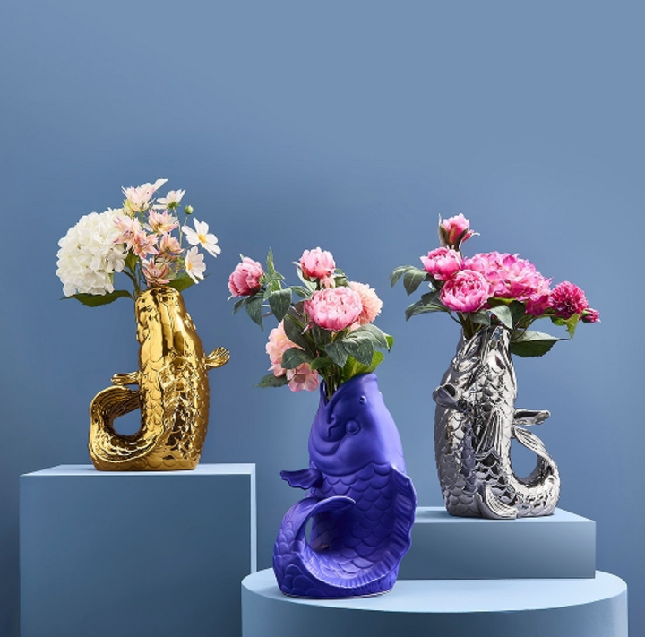 Gold Fish Vase
