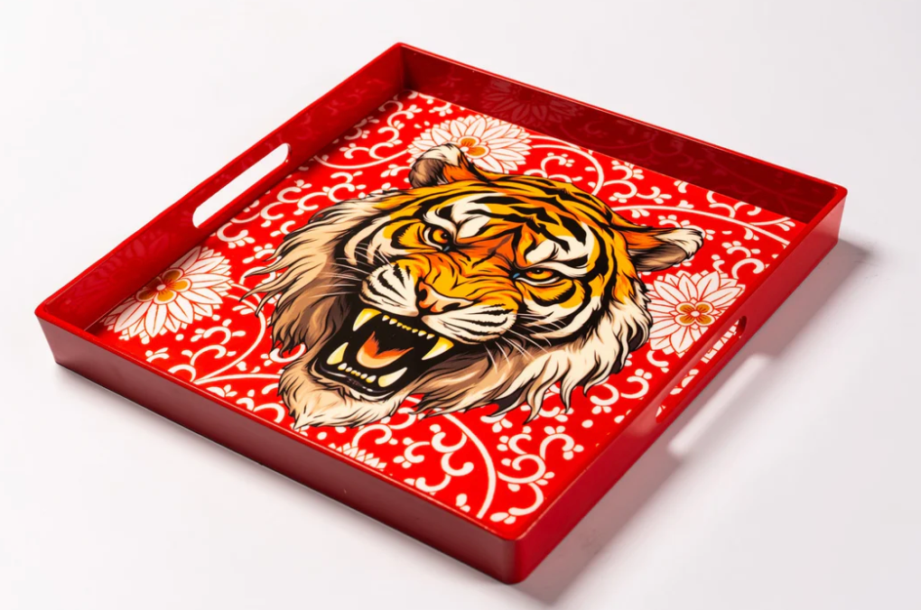 Lacquer Tray - Red Tiger