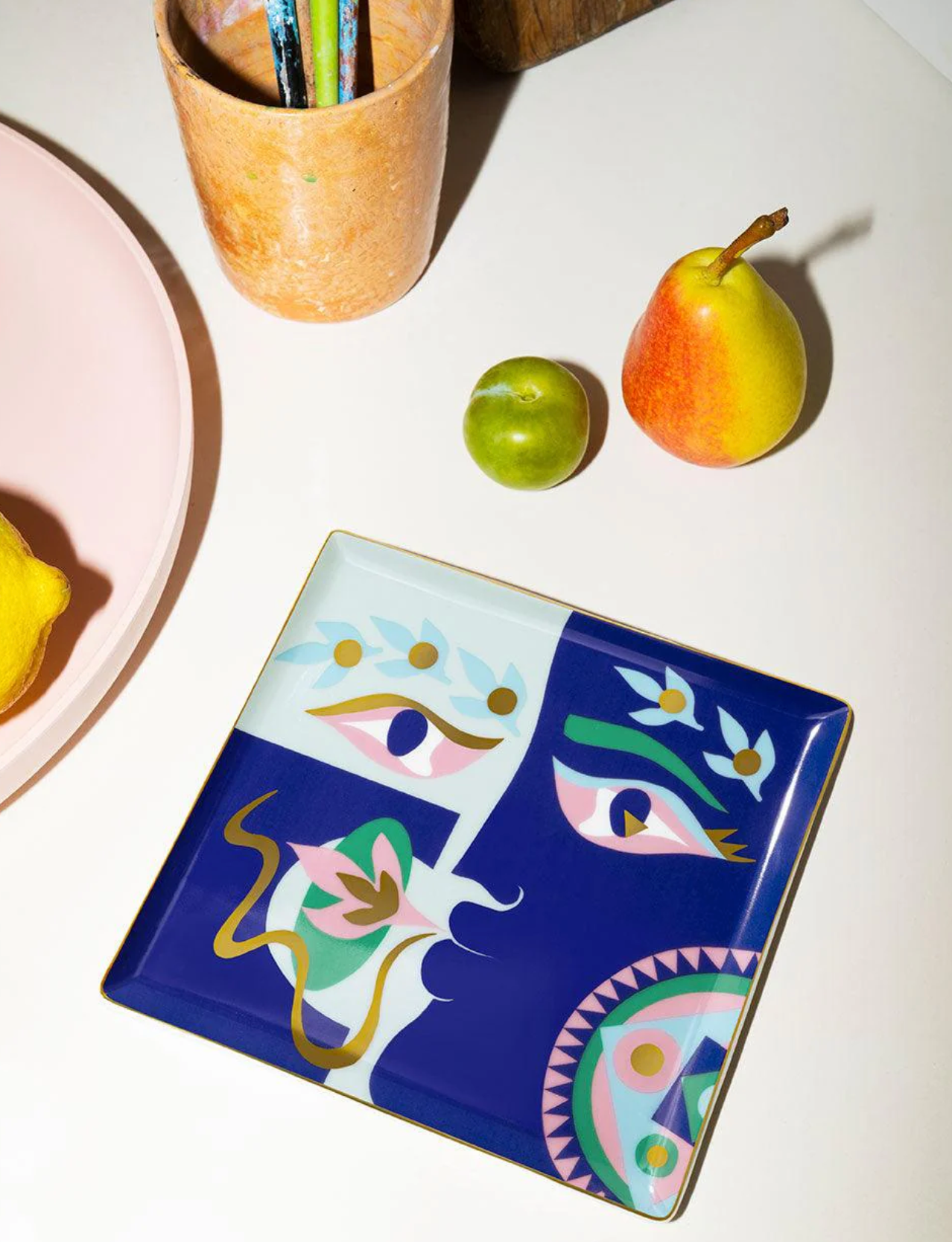 Claire Johnson Ceramic Tray - Blue