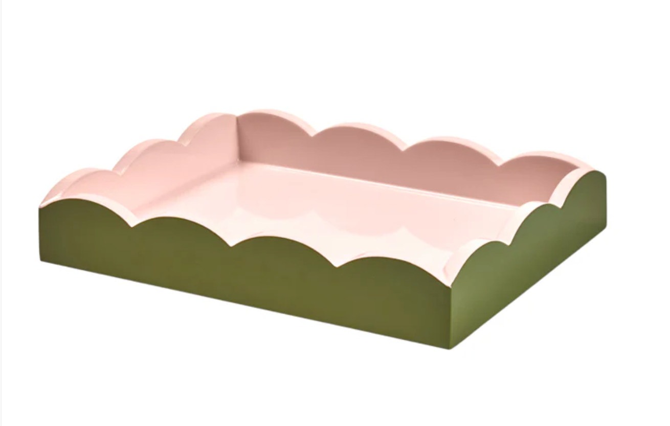 Lacquered Scallop Two-Tone Tray/Small