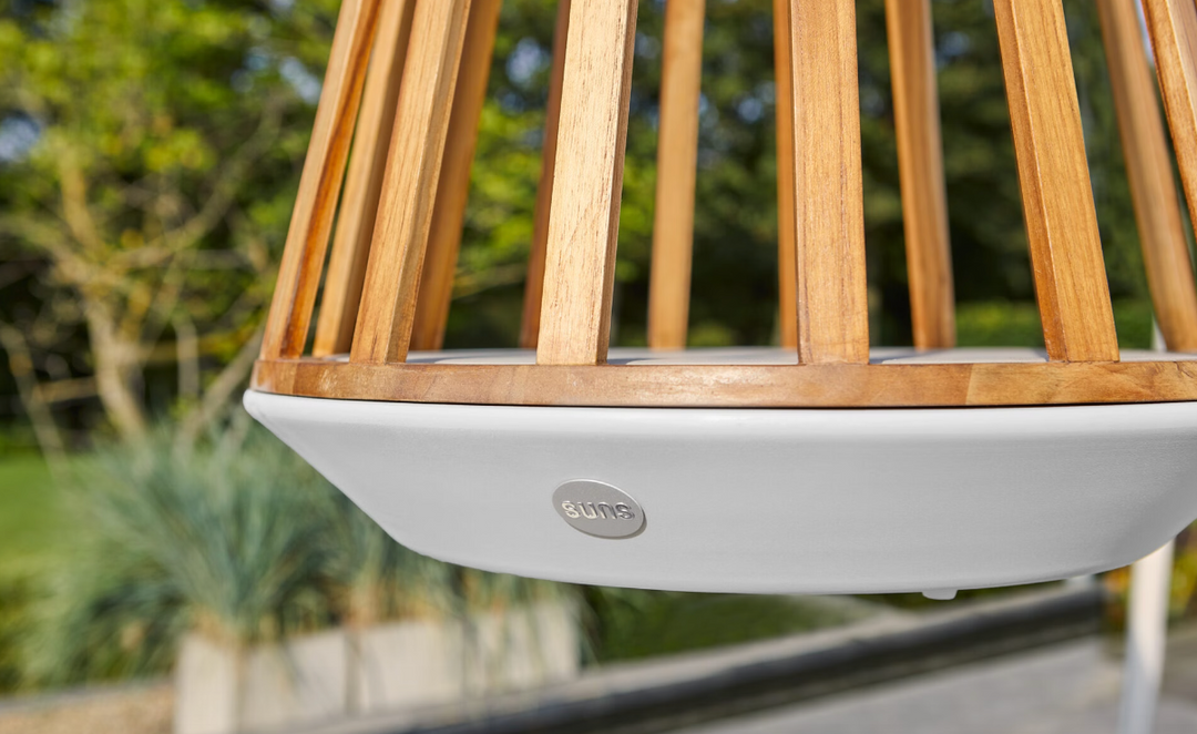 Outdoor Teak Solar Lamp/Extra Large