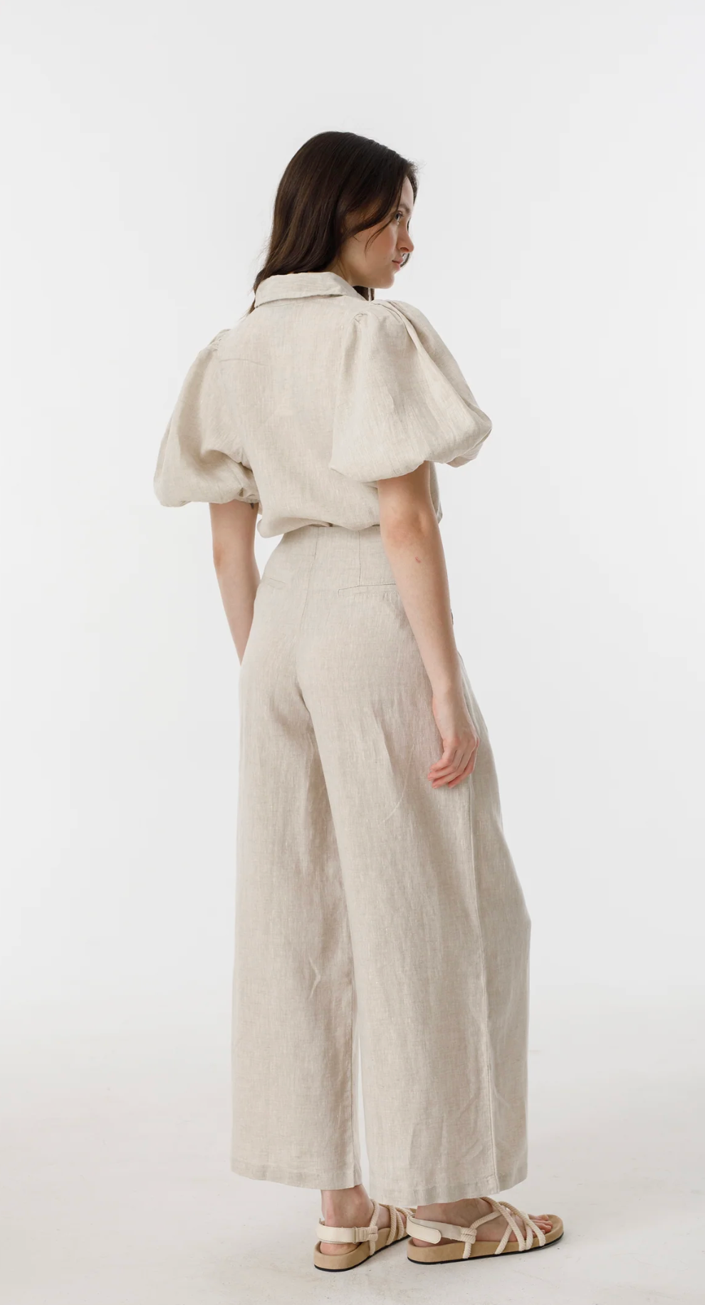 Culotte Linen Pants - Natural