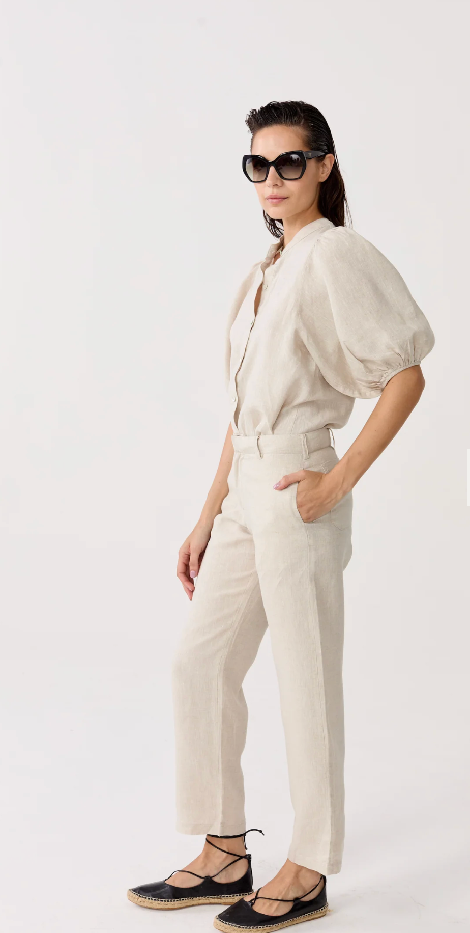 Bubble Linen Shirt - Natural