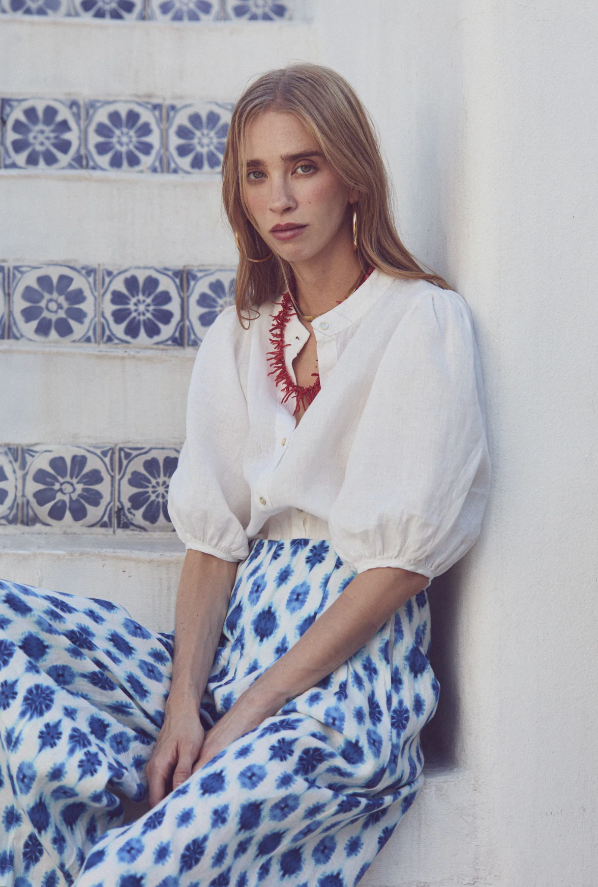 Bubble Linen Shirt - White