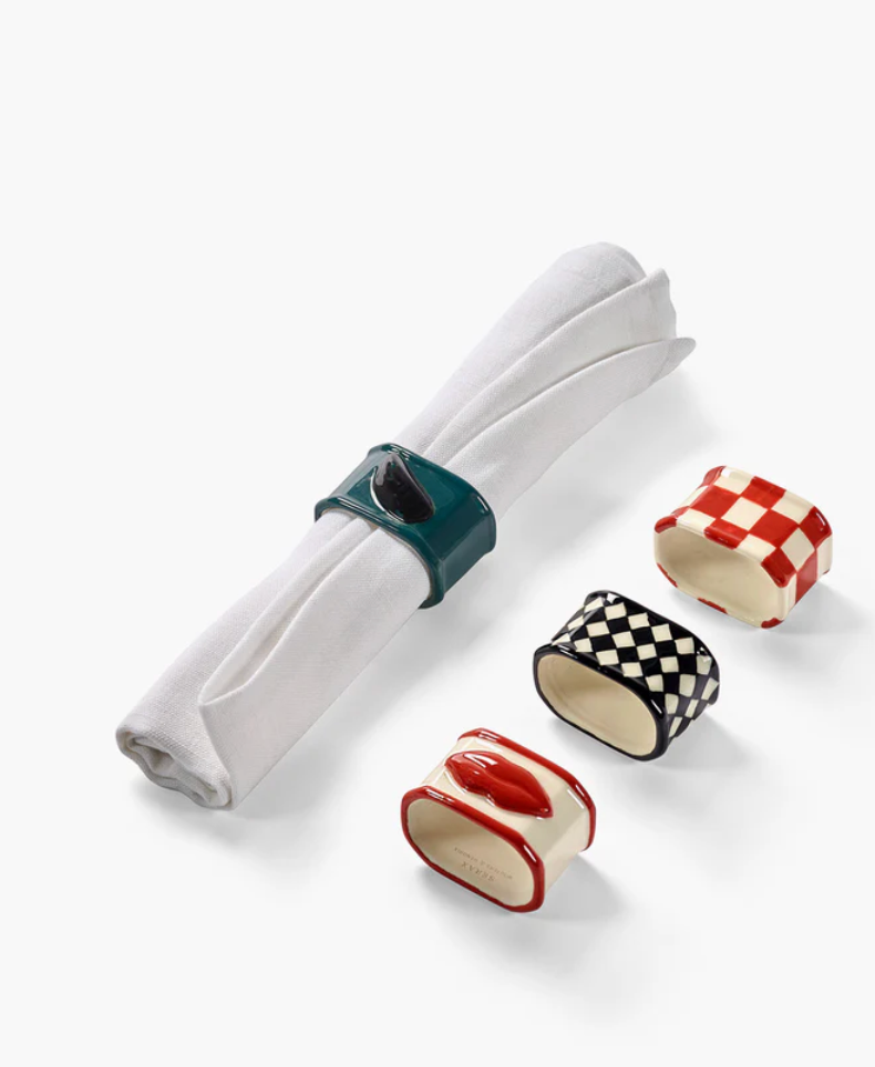 Napkin ring ass/set of 4 -Les Objets Mouleversants
