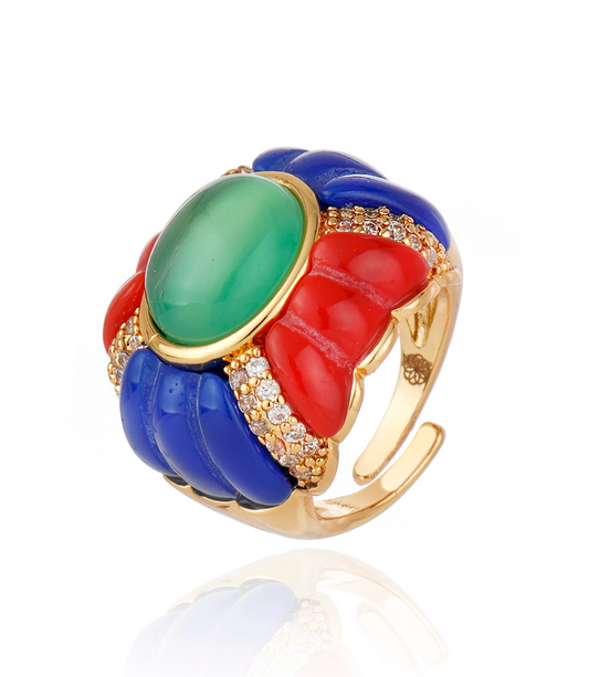 Malfatti Ring -Red