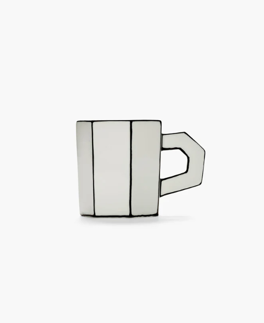 Tea Cup White - Black/ Carte Blanche