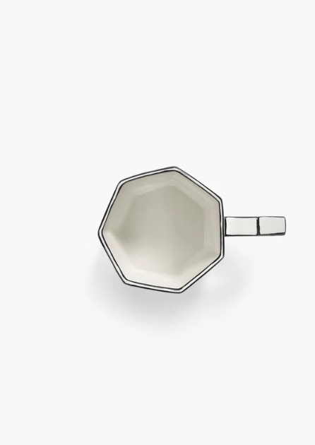 Tea Cup White - Black/ Carte Blanche