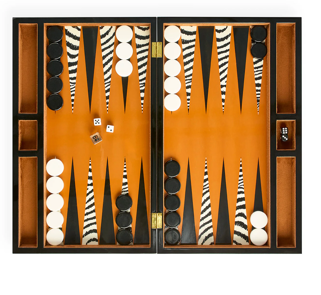 Zebra Backgammon Set