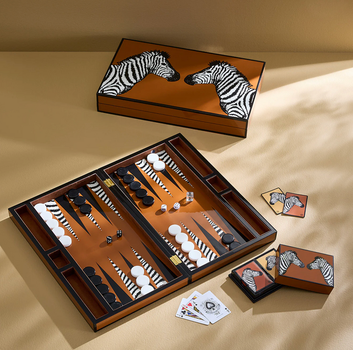 Zebra Backgammon Set