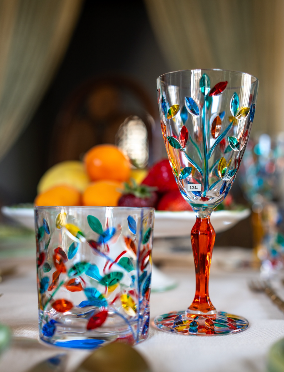 Multicoloured Crystal Wine
