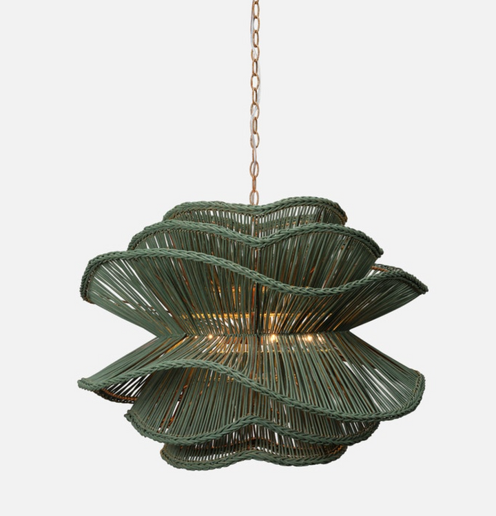 Alondra Chandelier-Hunter Green Rattan