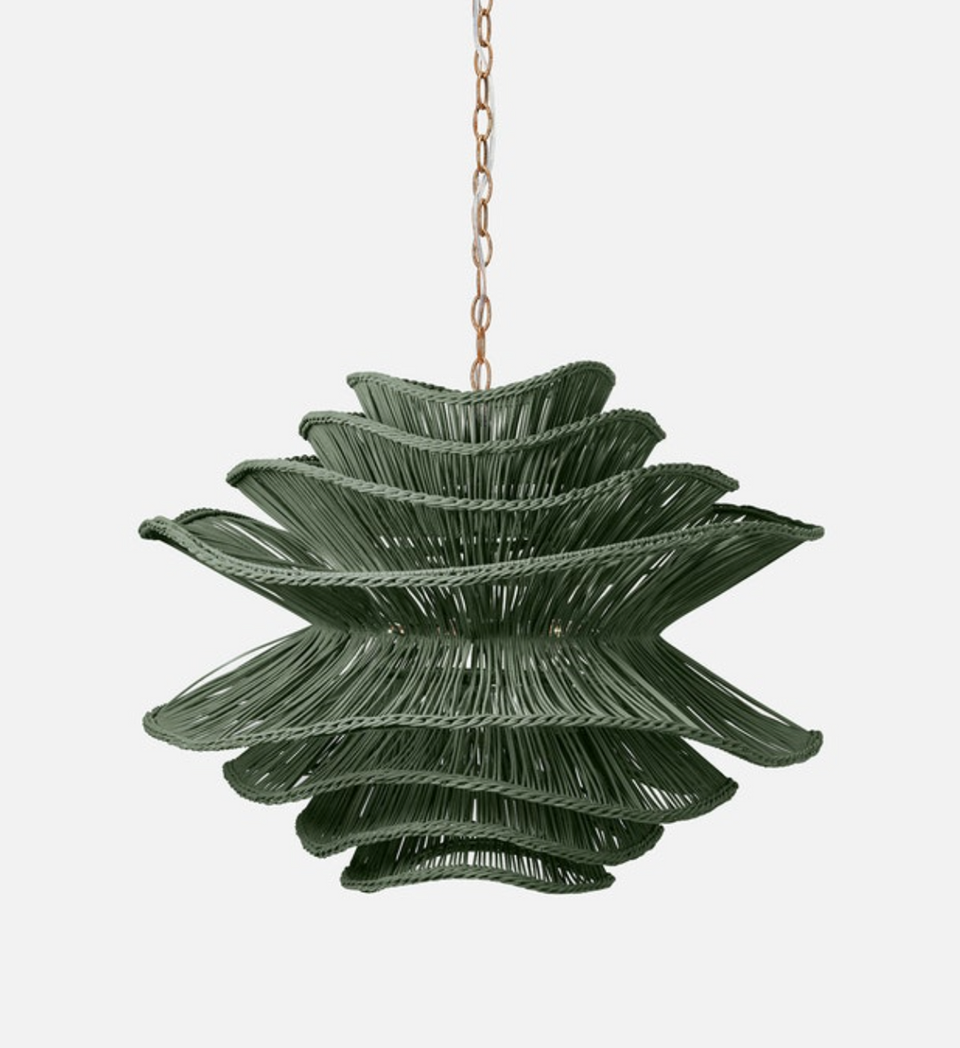Alondra Chandelier-Hunter Green Rattan