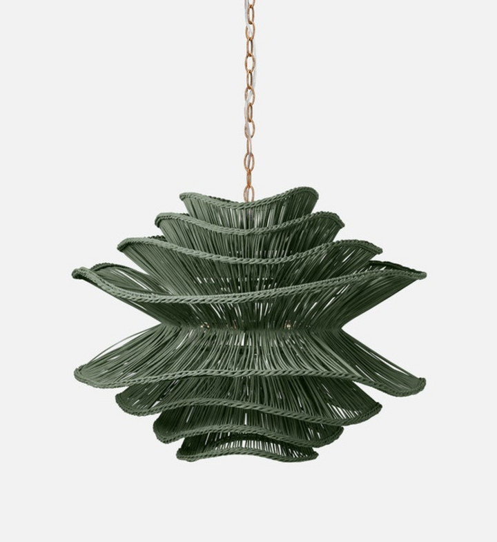 Alondra Chandelier-Hunter Green Rattan
