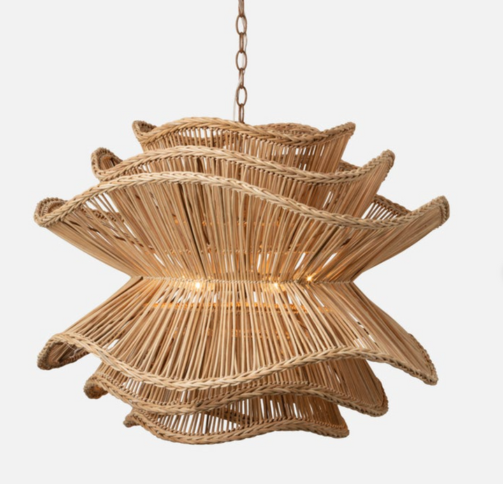 Alondra Chandelier-Natural Rattan