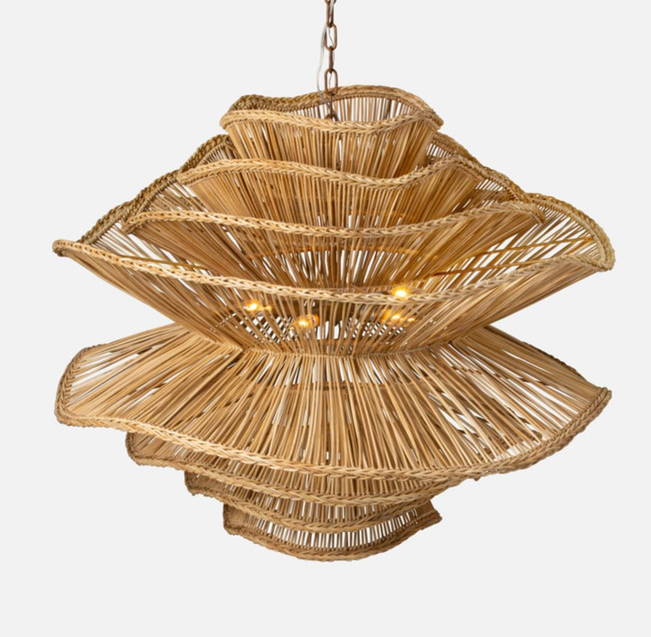 Alondra Chandelier-Natural Rattan