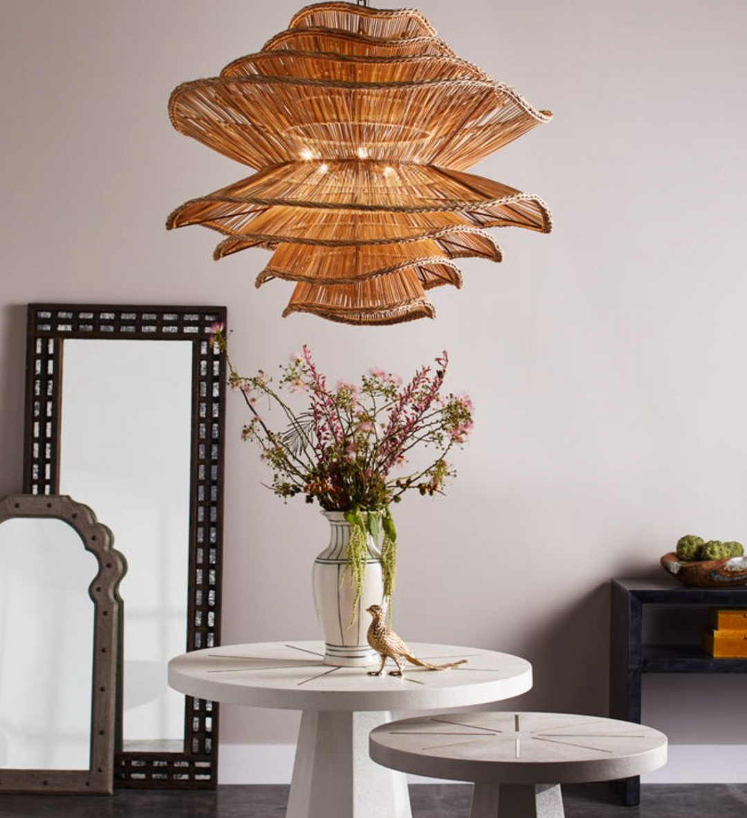 Alondra Chandelier-Natural Rattan