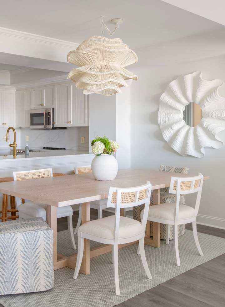 Alondra Chandelier-White Rattan