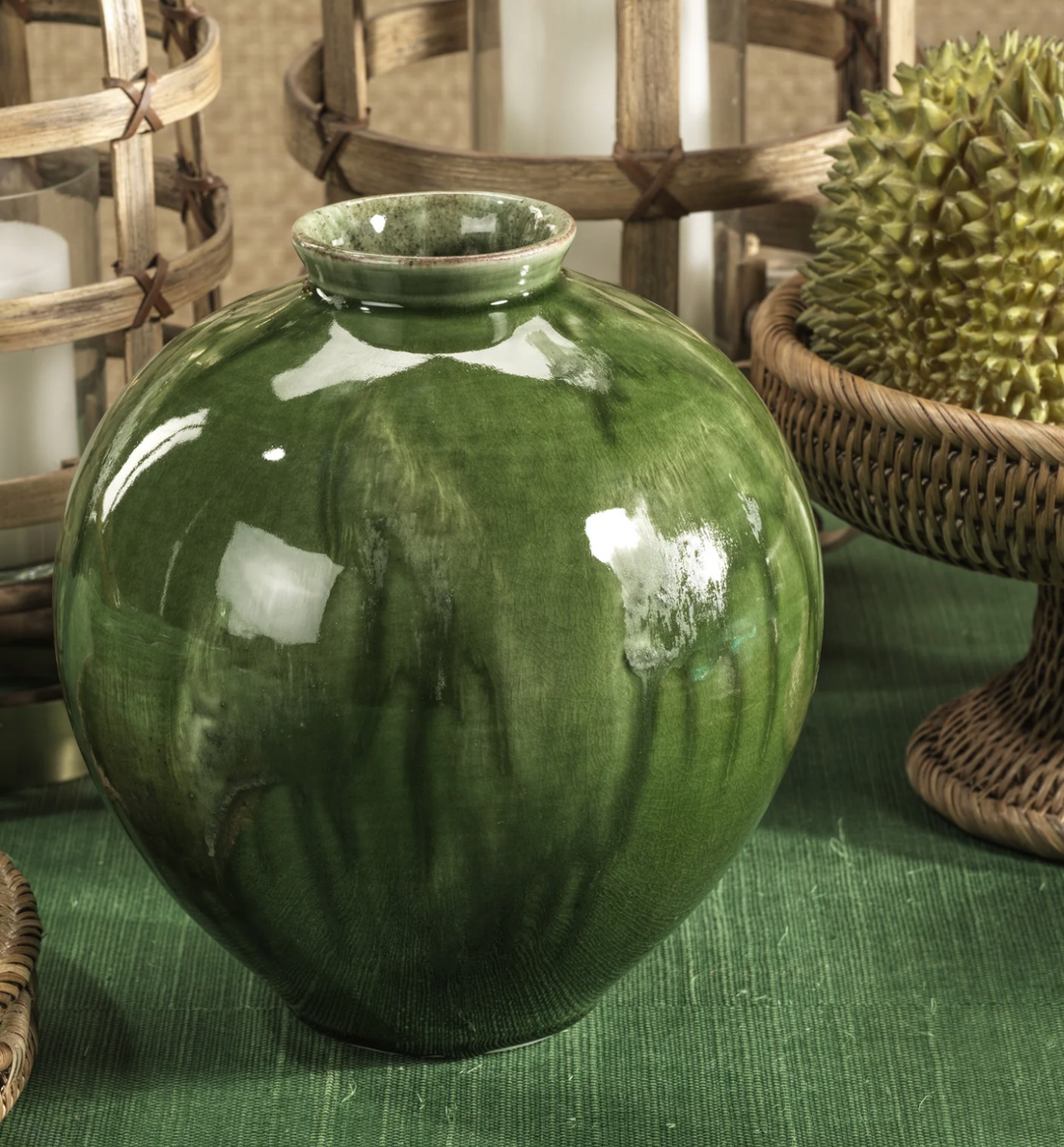 Bulbus Glazed Ceramic Vase Zodax