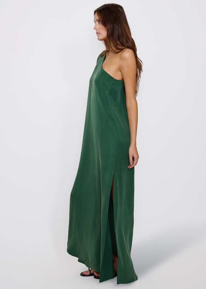 Emerald Eden One Shoulder Dress