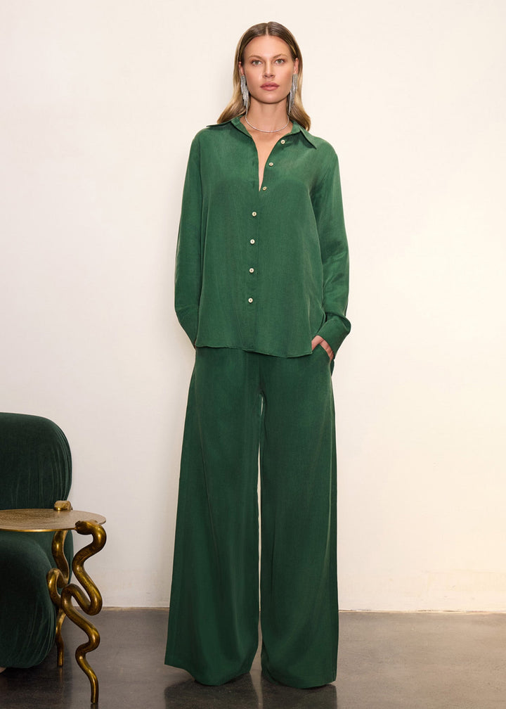 Emerald Eden Button Down Shirt