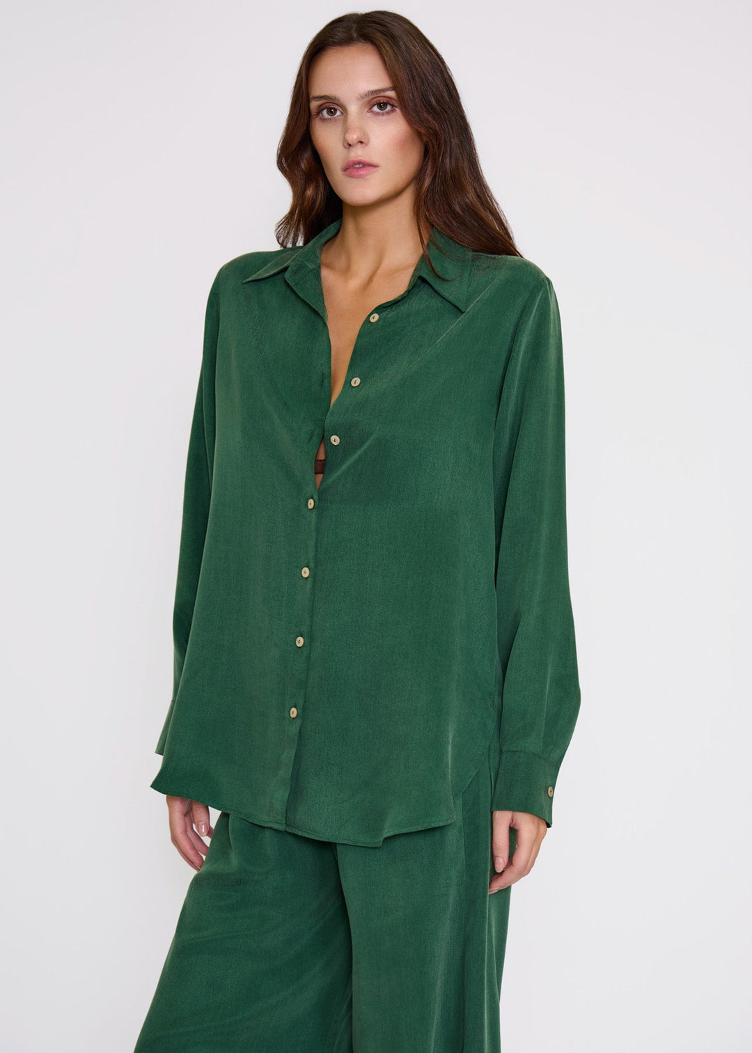 Emerald Eden Button Down Shirt