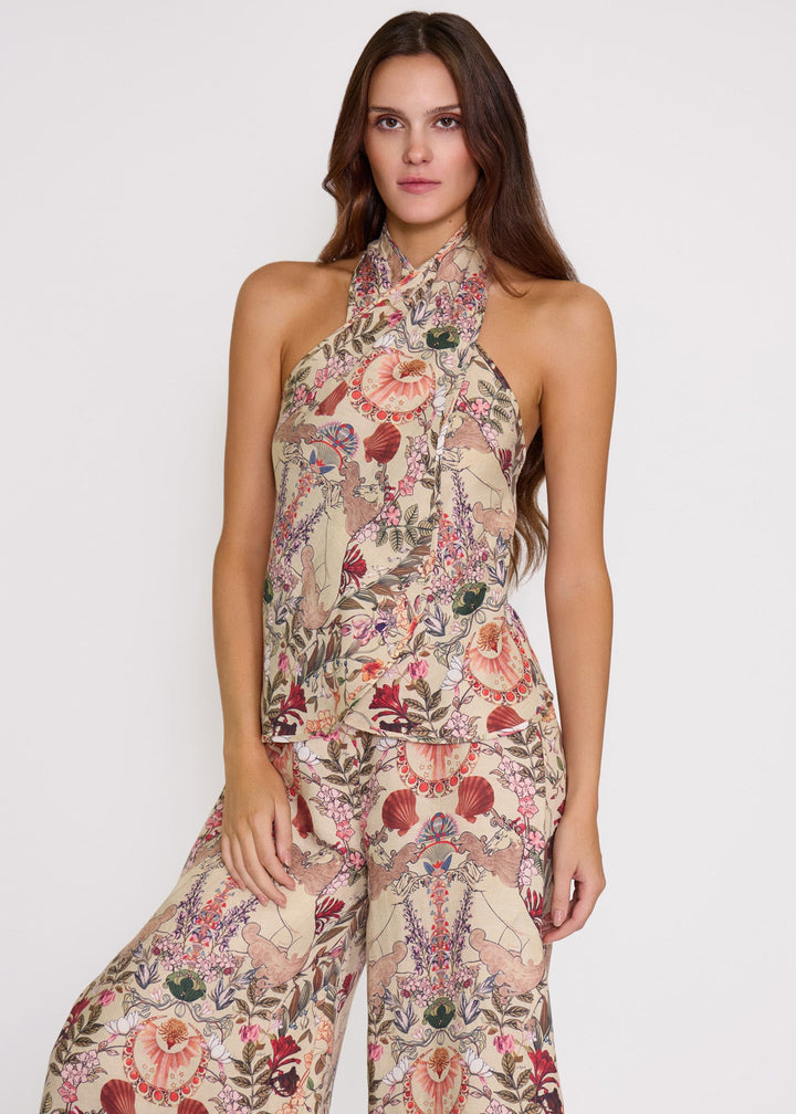 Prince Eden Cross Halter Top