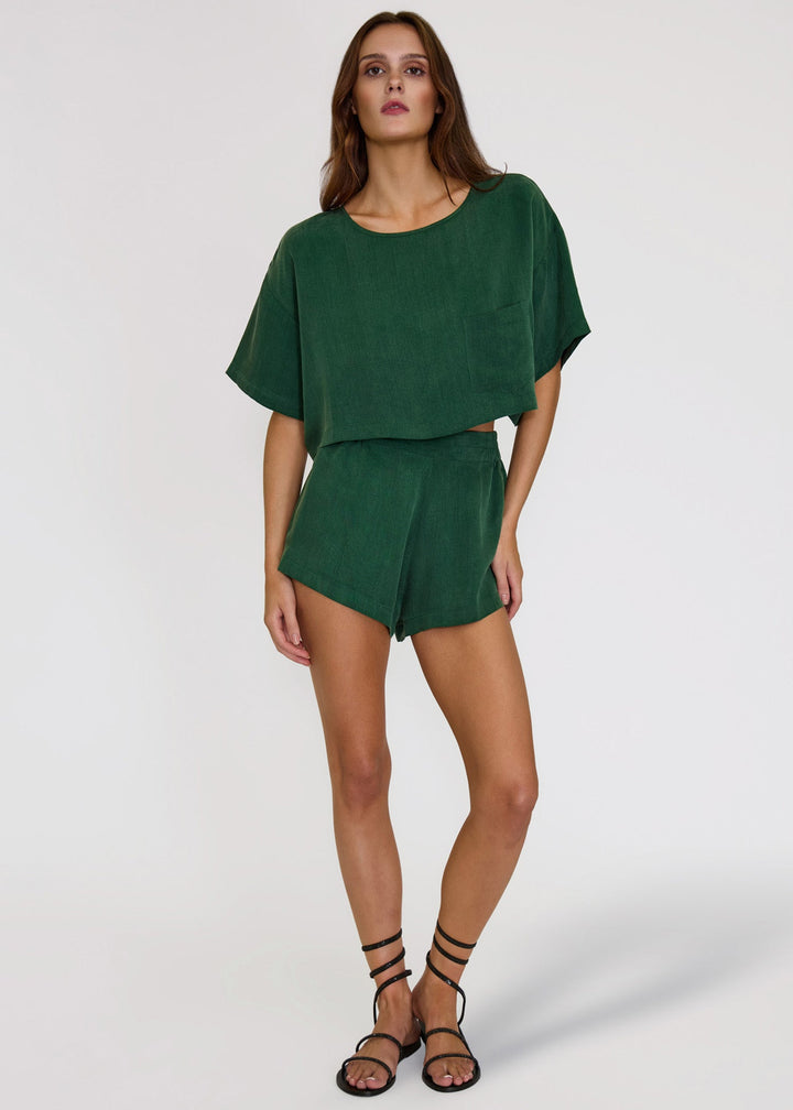 Emerald Eden Crop Tee