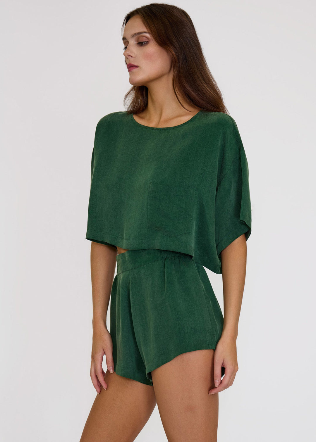 Emerald Eden Crop Tee